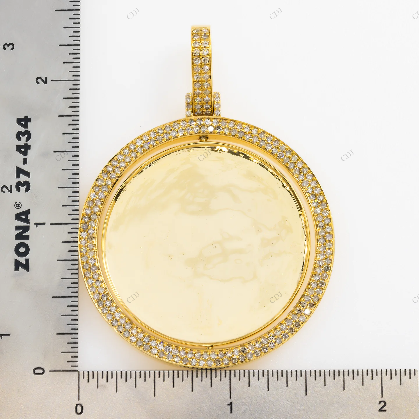 Spinning Circle Double-Sided Photo Moissanite Pendant hip hop jewelry CustomDiamJewel