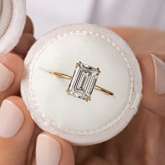Emerald Cut Lab Grown Diamond Promise Ring customdiamjewel
