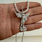 Moissanite Saint St Michael Slaying Dragon Archangel Pendant  customdiamjewel   