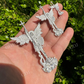 Moissanite Saint St Michael Slaying Dragon Archangel Pendant  customdiamjewel   