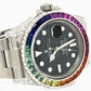 Custom Hip Hop Rainbow Bezel Rolex Watch Mnaufacturer customdiamjewel