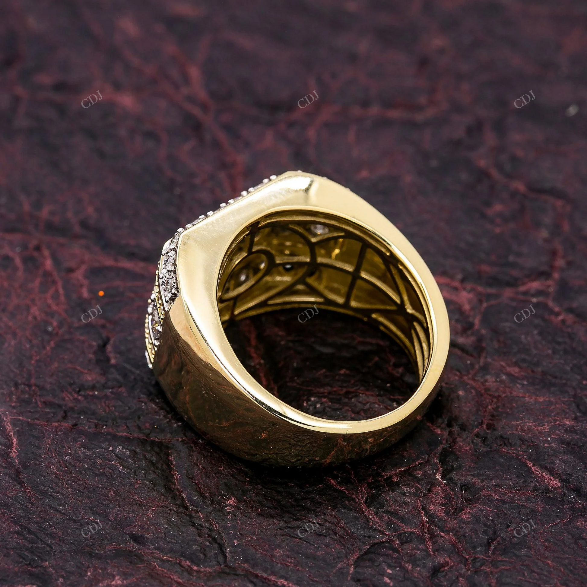 Multi Row Round Moissanite Hip Hop Style Ring hip hop jewelry customdiamjewel