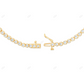 Moissanite 925 Sterling Silver Bezel Set Tennis Chain CustomDiamJewel