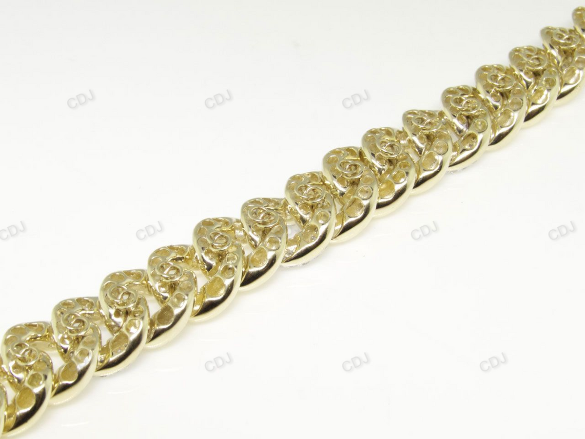 Alternative Style 10K Gold Miami Link Mens Bracelet