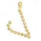 1" 0.20 CT 10K Gold Real Diamond Initial "V" Letter Pendant CustomDiamJewel