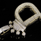 1.5" 10K Gold Natural Diamond Crown Initial "D" Letter Pendant CustomDiamJewel