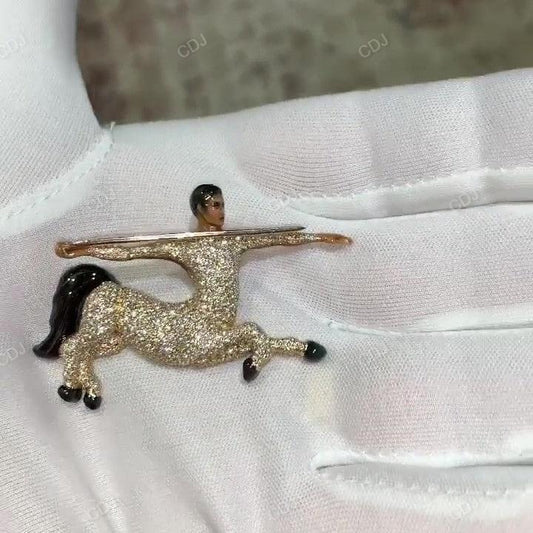 Ice Out Racing Horse Hip Hop Pendant For Men's hip hop jewelry CustomDiamJewel   