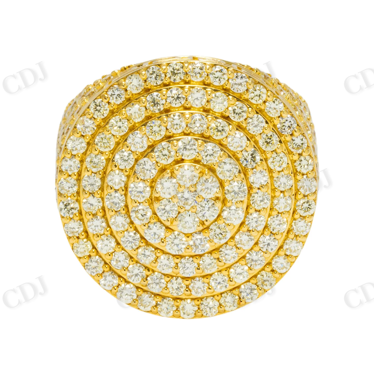 Gold Plated Fully Iced Out Moissanite Silver Unisex Ring Hip Hop Ring customdiamjewel