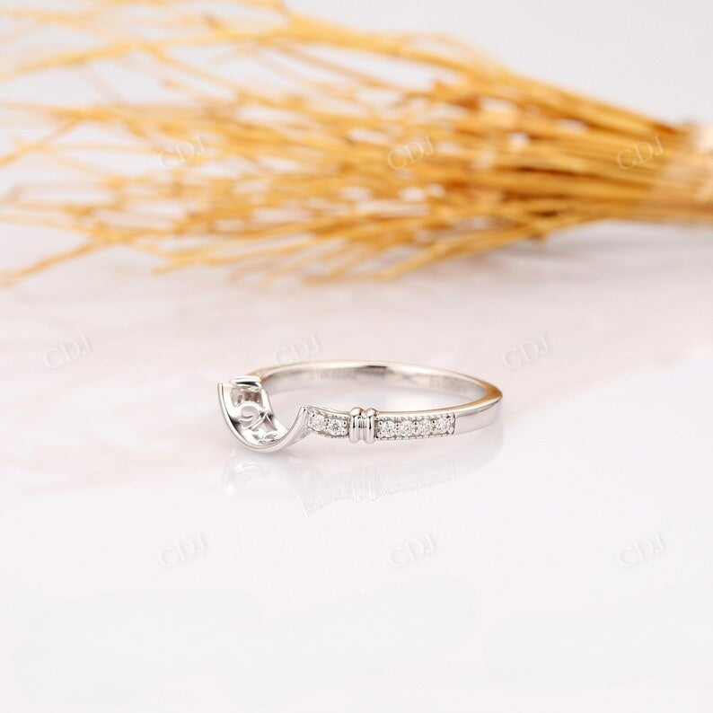 0.12CTW Natural Diamond White Gold Matching Wedding Band Wedding Band customdiamjewel   