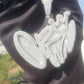 Iced Out Moissanite Cr👑wn Silver Pendant hip hop jewelry customdiamjewel   