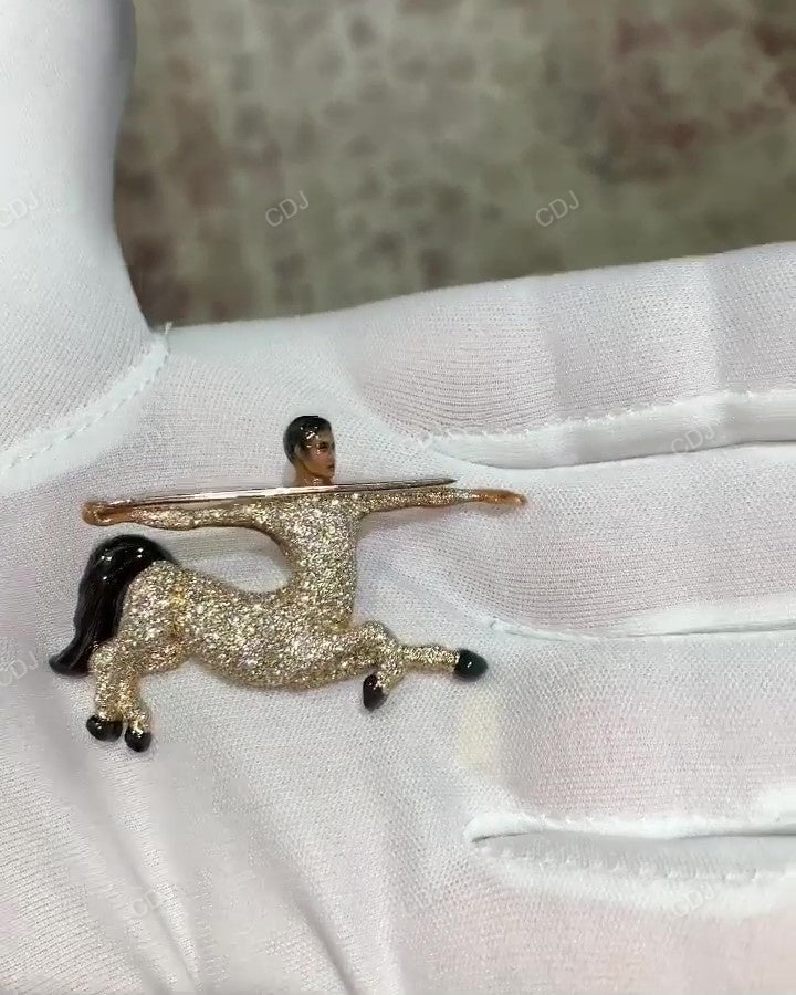 Ice Out Racing Horse Hip Hop Pendant For Men's hip hop jewelry CustomDiamJewel   