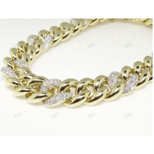 Alternative Style 10K Gold Miami Link Mens Bracelet