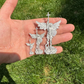 Moissanite Saint St Michael Slaying Dragon Archangel Pendant  customdiamjewel   