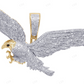 2.25 CTW Moissanite Sterling Silver Bald Eagle Pendant CustomDiamJewel