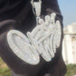 Iced Out Moissanite Cr👑wn Silver Pendant hip hop jewelry customdiamjewel   