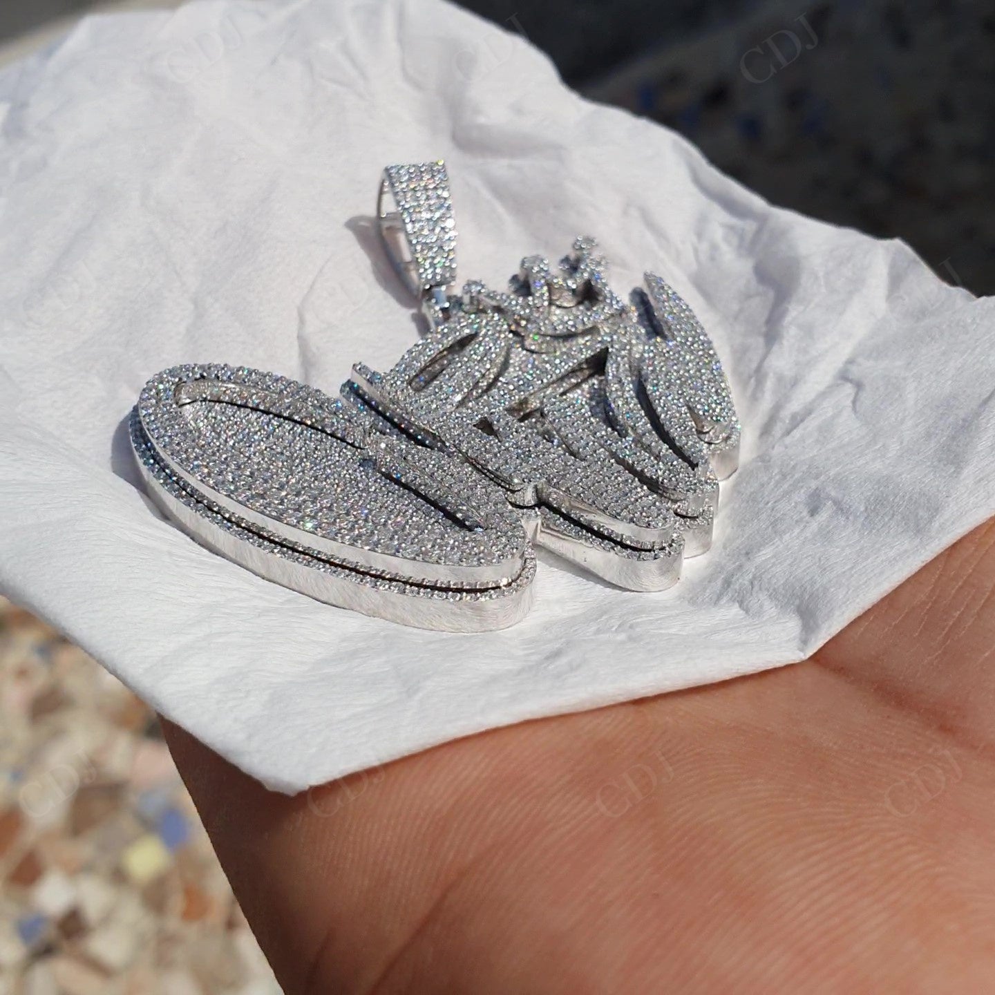 Iced Out Moissanite Cr👑wn Silver Pendant hip hop jewelry customdiamjewel   