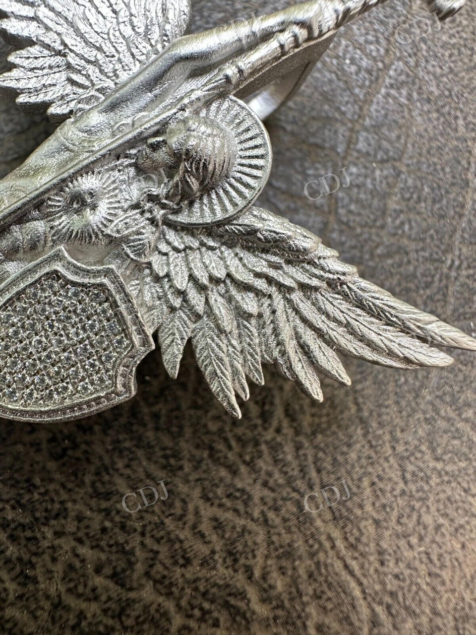 Moissanite Saint St Michael Slaying Dragon Archangel Pendant  customdiamjewel   
