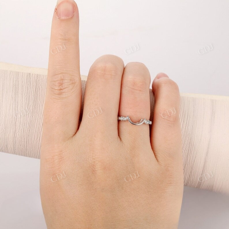 0.12CTW Natural Diamond White Gold Matching Wedding Band Wedding Band customdiamjewel   