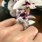 Round Half Eternity Moissanite Engagement Ring  customdiamjewel   
