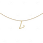 1" 0.20 CT 10K Gold Real Diamond Initial "V" Letter Pendant CustomDiamJewel