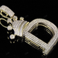 1.5" 10K Gold Natural Diamond Crown Initial "D" Letter Pendant CustomDiamJewel