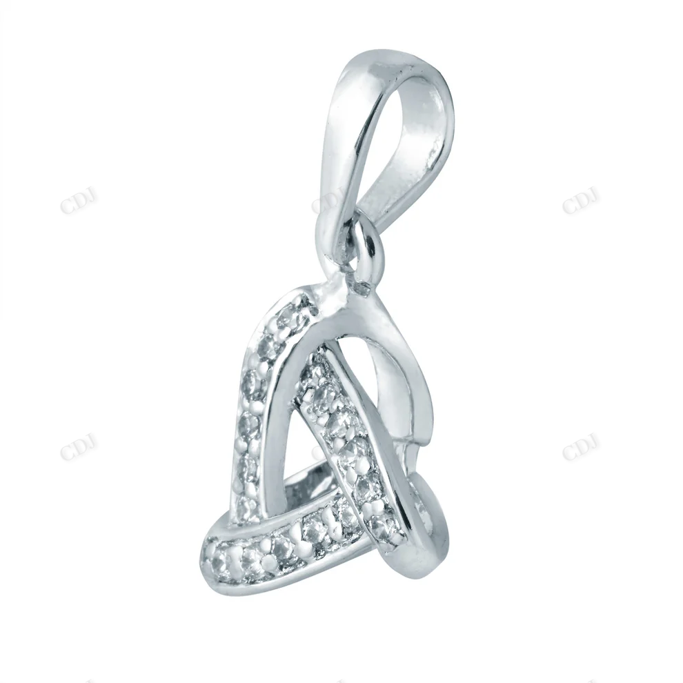 Sterling Silver Interlocking Triangle Shape Pendant hip hop jewelry CustomDiamJewel