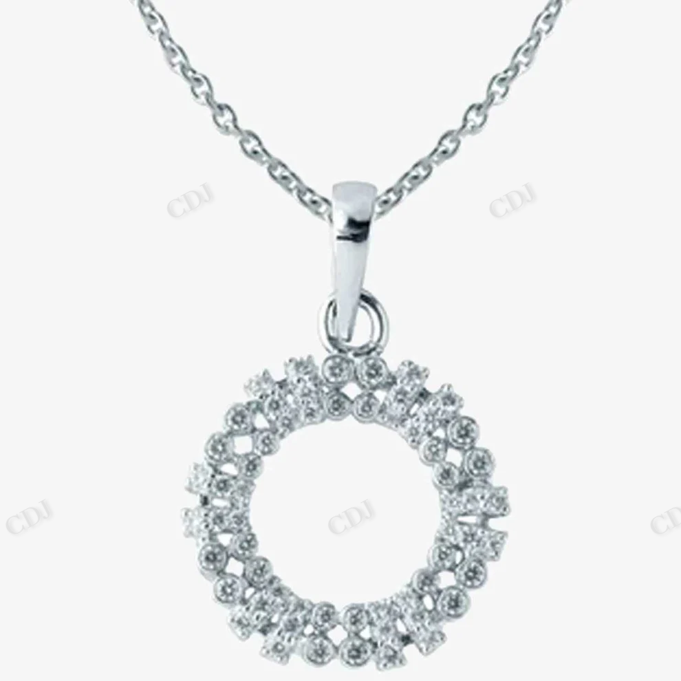 Sterling Silver Moissanite Flower Ring Pendant hip hop jewelry CustomDiamJewel