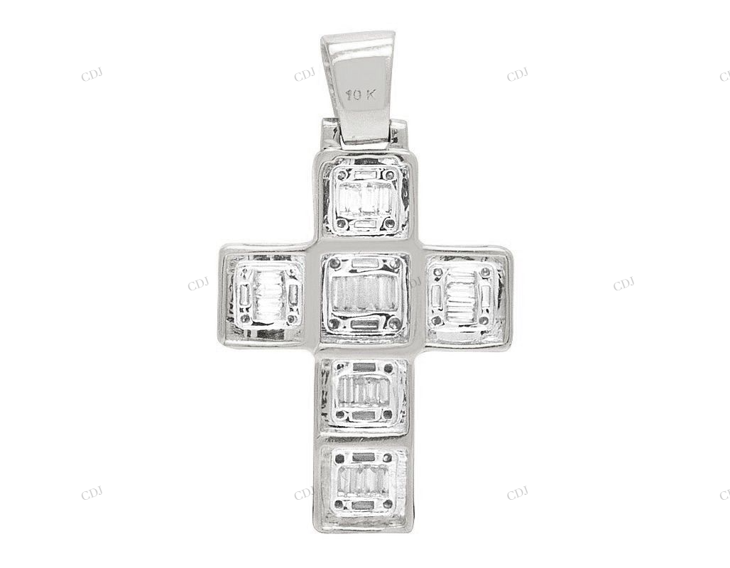 10K Yellow Gold Luxury Cross Pendant hip hop jewelry CustomDiamJewel
