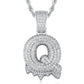 Full Iced out VVS Lab Diamond 10K Gold Alphabets Pendant hip hop jewelry CustomDiamJewel