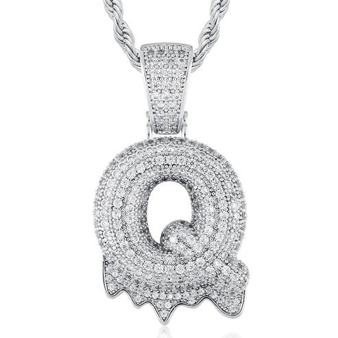 Full Iced out VVS Lab Diamond 10K Gold Alphabets Pendant hip hop jewelry CustomDiamJewel