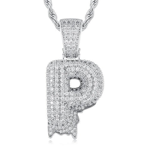 Full Iced out VVS Lab Diamond 10K Gold Alphabets Pendant hip hop jewelry CustomDiamJewel
