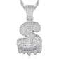 Full Iced out VVS Lab Diamond 10K Gold Alphabets Pendant hip hop jewelry CustomDiamJewel