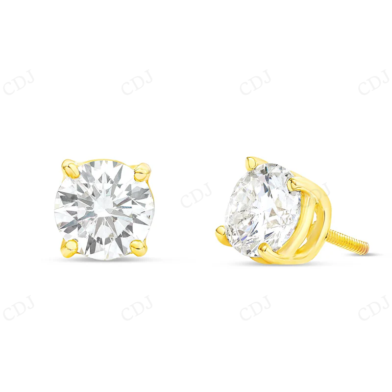 Luxury Solitaire Moissanite Diamond Stud Earring Stud earrings CustomDiamJewel