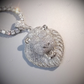 Lion Face Sterling Silver Moissanite Iced Out Hip Hop Pendant hip hop jewelry CustomDiamJewel