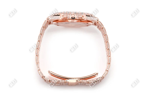 Hip Hop ETA Swiss Movement Patek Philippe Moissanite Watch customdiamjewel