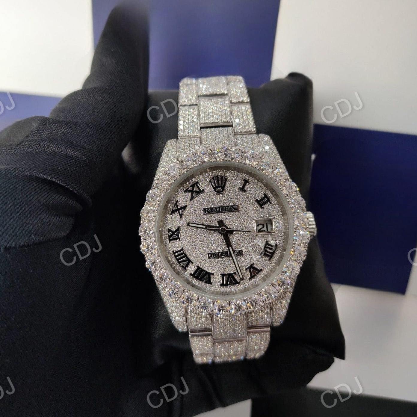 Premium Fully iced out Automatic Movement Diamond Men's Watch customdiamjewel