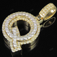 1.5" 1.5 CTW 14K Gold Real Diamond Custom 3D Initial 'Q' Letter Pendant CustomDiamJewel