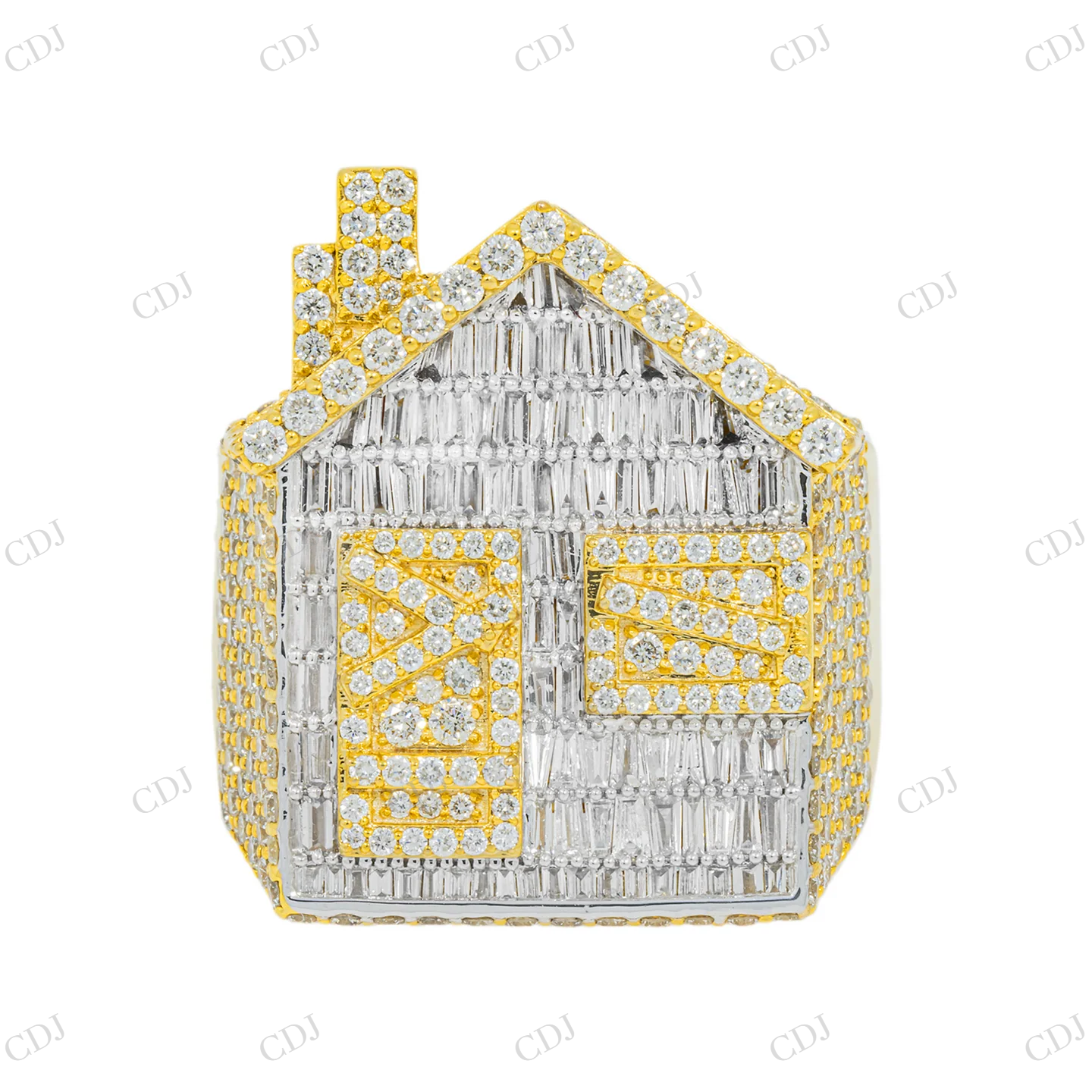 4.14 CTW Sterling Silver Moissanite Hip Hop Men's Ring Hip Hop Ring customdiamjewel