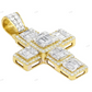 10K Yellow Gold Luxury Cross Pendant hip hop jewelry CustomDiamJewel