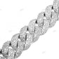 Hip Hop Style Silver Mosaic Setting Cuban Bracelet hip hop jewelry customdiamjewel