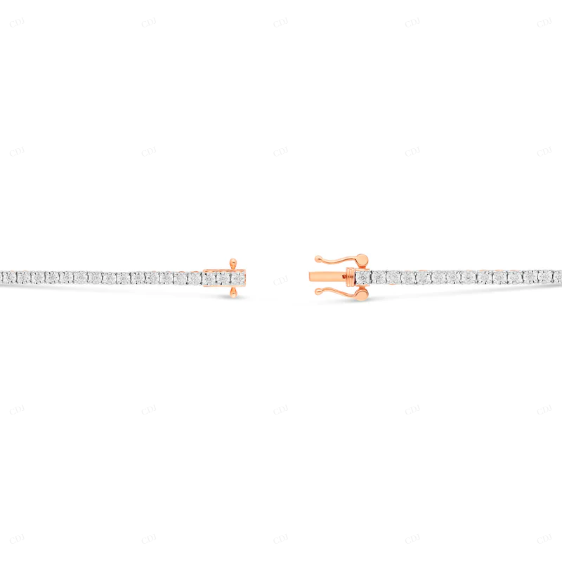 14k Gold Lab Grown Diamond Tennis Bracelets For Women CustomDiamJewel