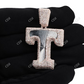 S925 Silver Letter T Moissanite Diamond Initial Pendant hip hop jewelry CustomDiamJewel