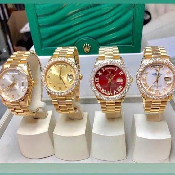 VVS Moissanite Rainbow Numerical Full Iced out Men's Watch customdiamjewel