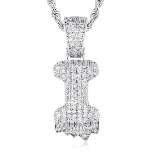 Full Iced out VVS Lab Diamond 10K Gold Alphabets Pendant hip hop jewelry CustomDiamJewel