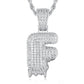 Full Iced out VVS Lab Diamond 10K Gold Alphabets Pendant hip hop jewelry CustomDiamJewel