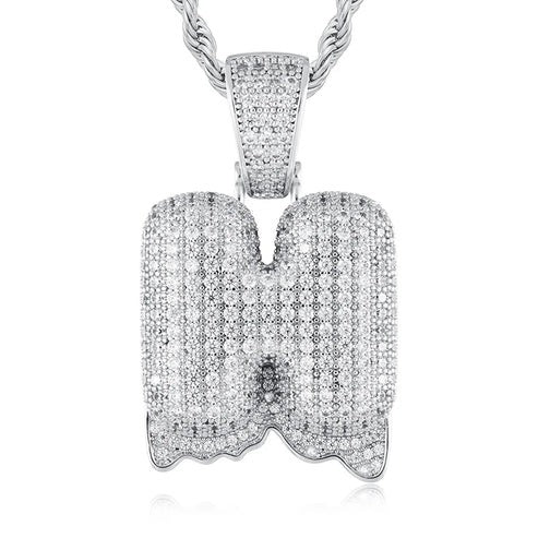 Full Iced out VVS Lab Diamond 10K Gold Alphabets Pendant hip hop jewelry CustomDiamJewel