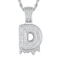 Full Iced out VVS Lab Diamond 10K Gold Alphabets Pendant hip hop jewelry CustomDiamJewel