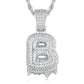 Full Iced out VVS Lab Diamond 10K Gold Alphabets Pendant