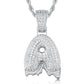 Full Iced out VVS Lab Diamond 10K Gold Alphabets Pendant