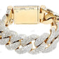 Hip Hop Style Silver Mosaic Setting Cuban Bracelet hip hop jewelry customdiamjewel